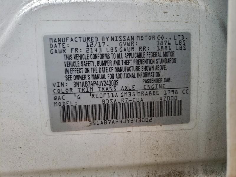 2018 Nissan Sentra sr