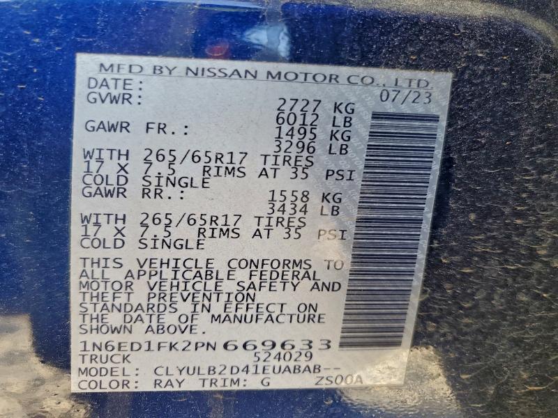 2023 Nissan Frontier sv