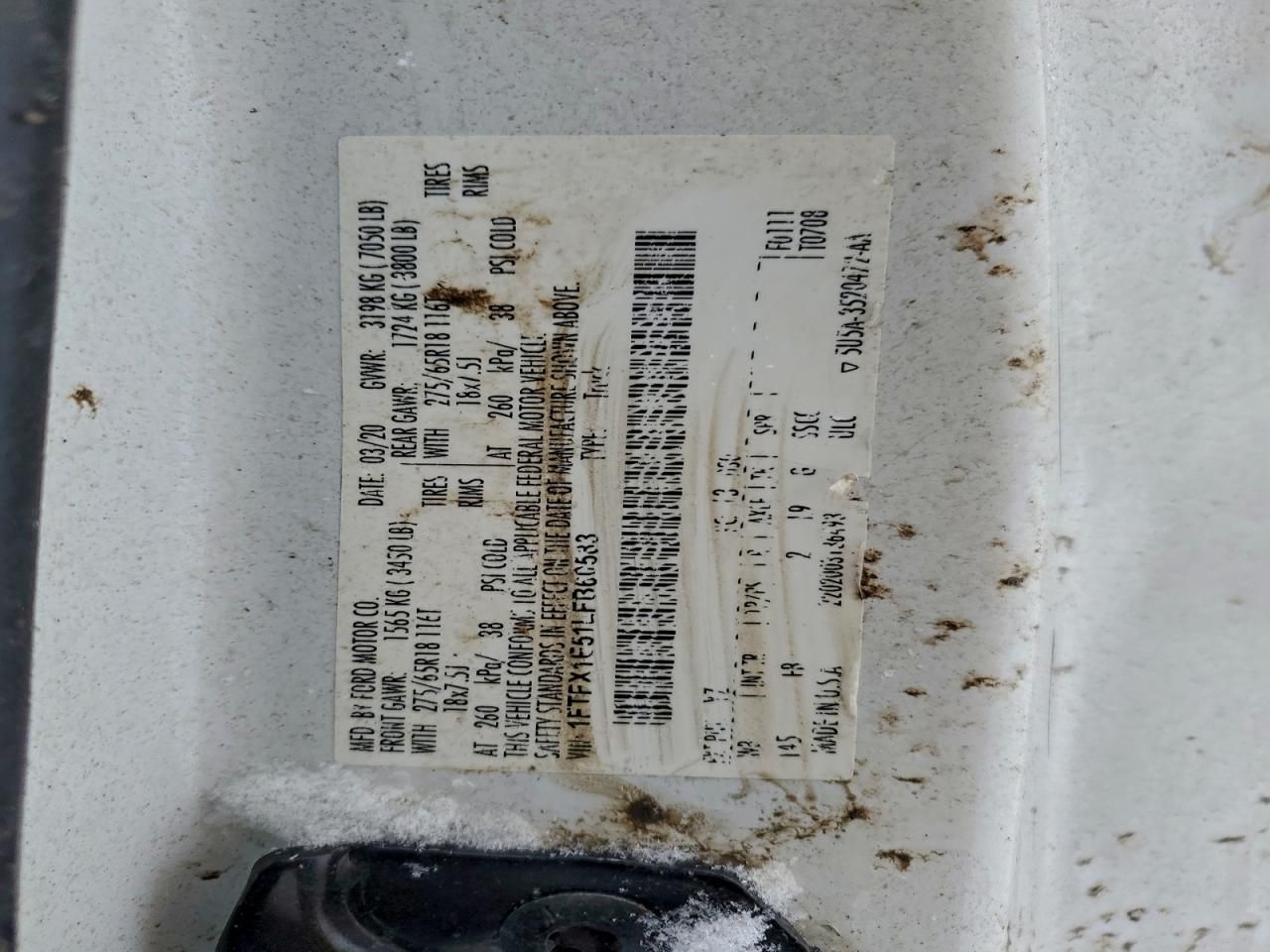 2020 Ford F150 Super cab