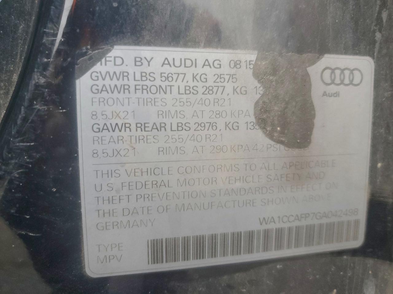 2016 Audi SQ5 Premium Plus