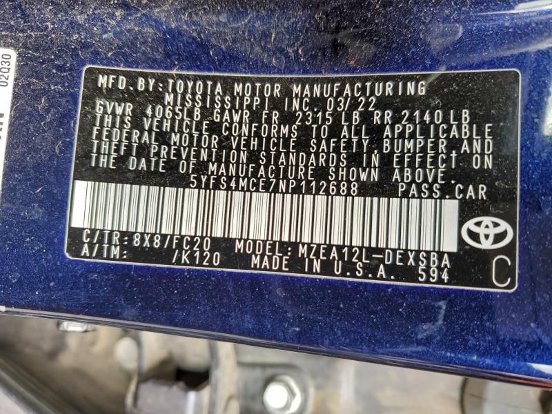 2022 Toyota Corolla se