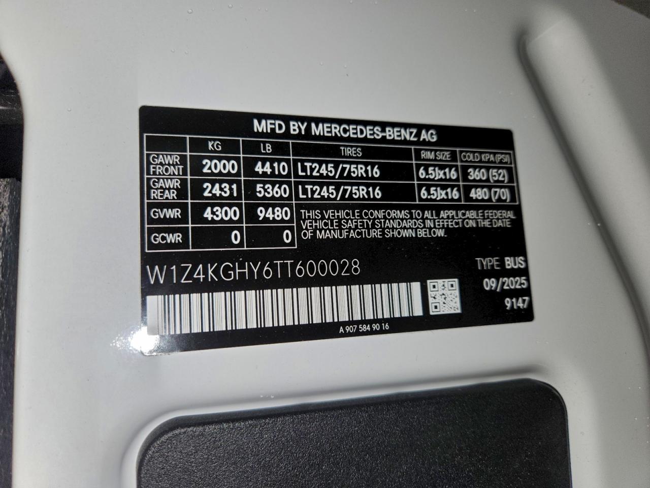 2026 Mercedes-Benz Sprinter 2500