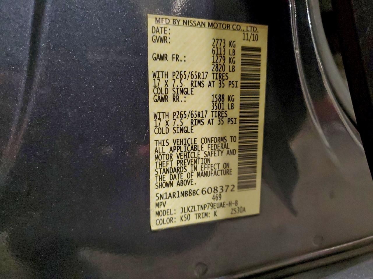 2011 Nissan Pathfinder s