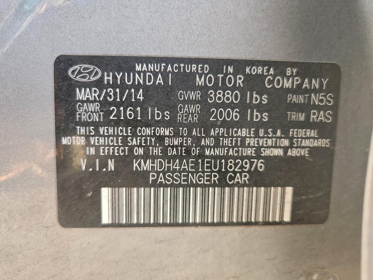 2014 Hyundai Elantra se