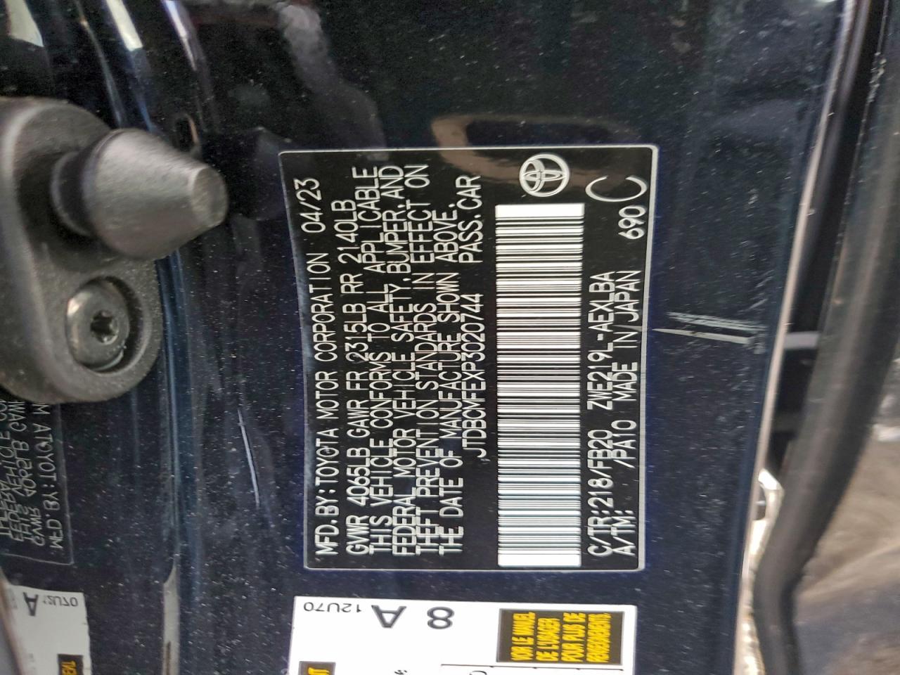 2023 Toyota Corolla le