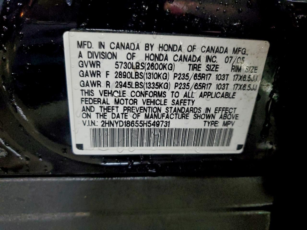 2005 Acura Mdx Touring