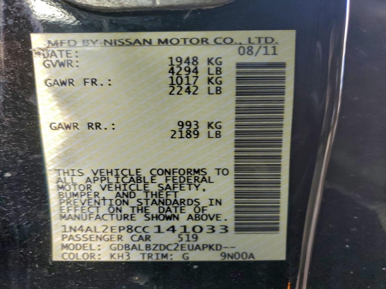 2012 Nissan Altima