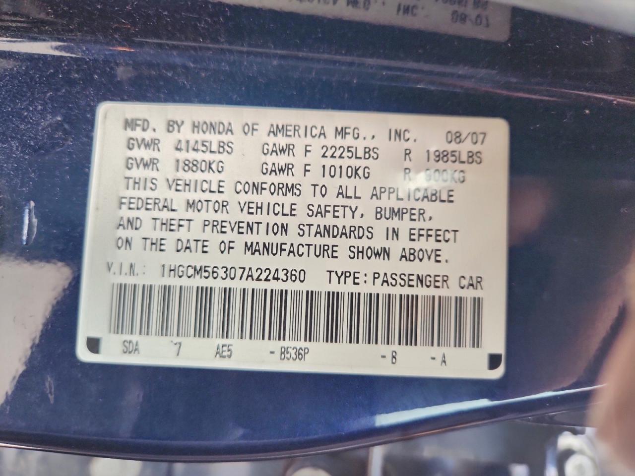 2007 Honda Accord se