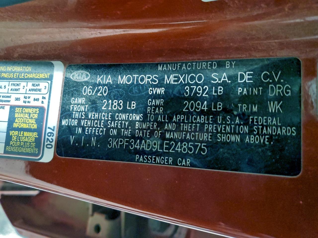 2020 KIA Forte gt Line