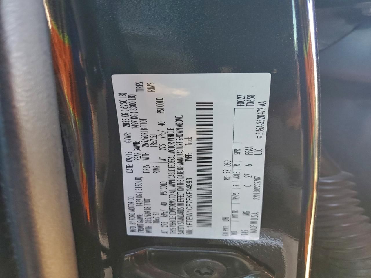 2015 Ford F150 Supercrew