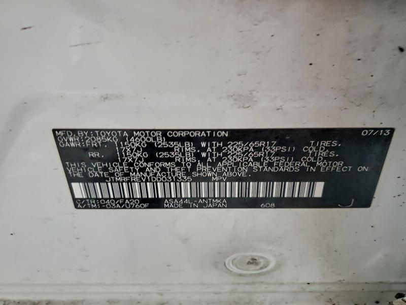 2013 Toyota Rav4 xle