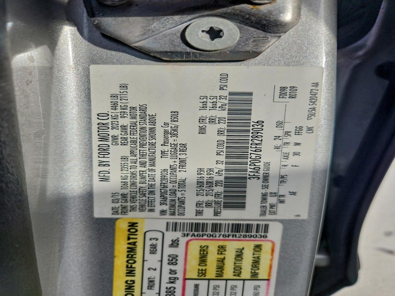 2015 Ford Fusion s