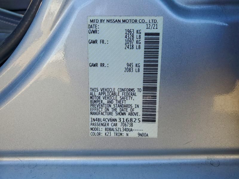 2022 Nissan Altima sr