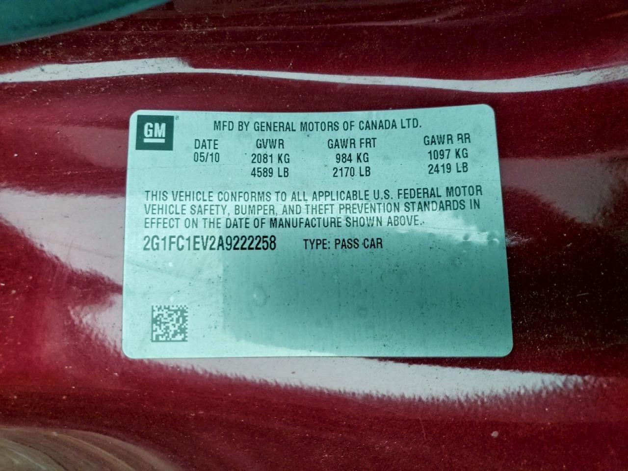 2010 Chevrolet Camaro lt