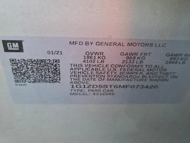 2021 Chevrolet Malibu lt