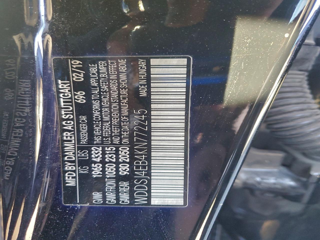 2019 Mercedes-Benz Cla 250