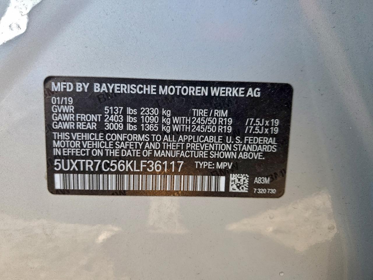 2019 BMW X3 Sdrive30i