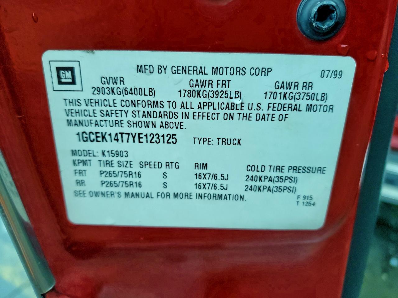 2000 Chevrolet Silverado K1500