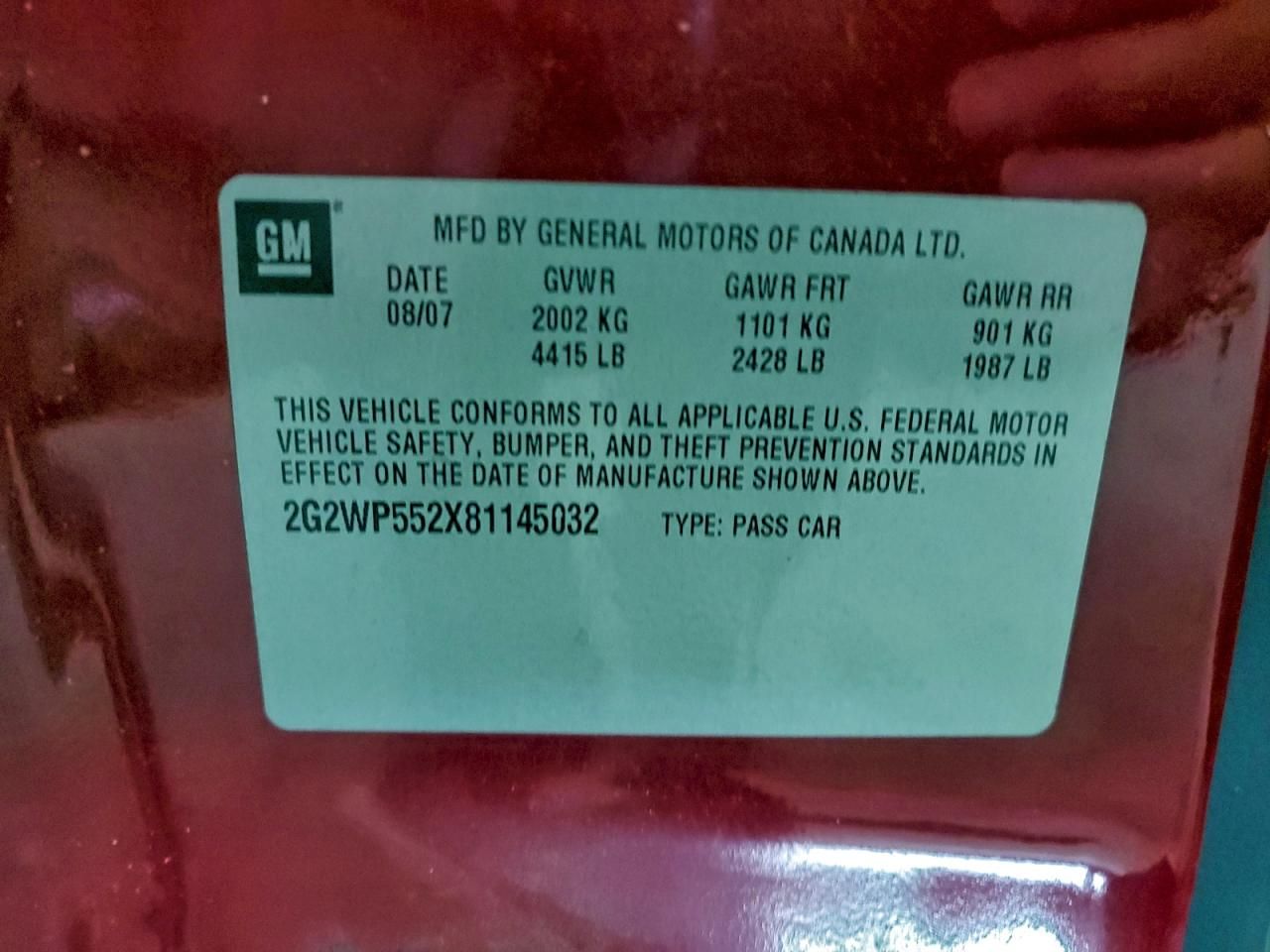 2008 Pontiac Grand Prix