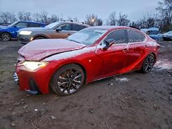 Lexus Is 350 f s salvage cars for sale: 2021 Lexus Is 350 f Sport