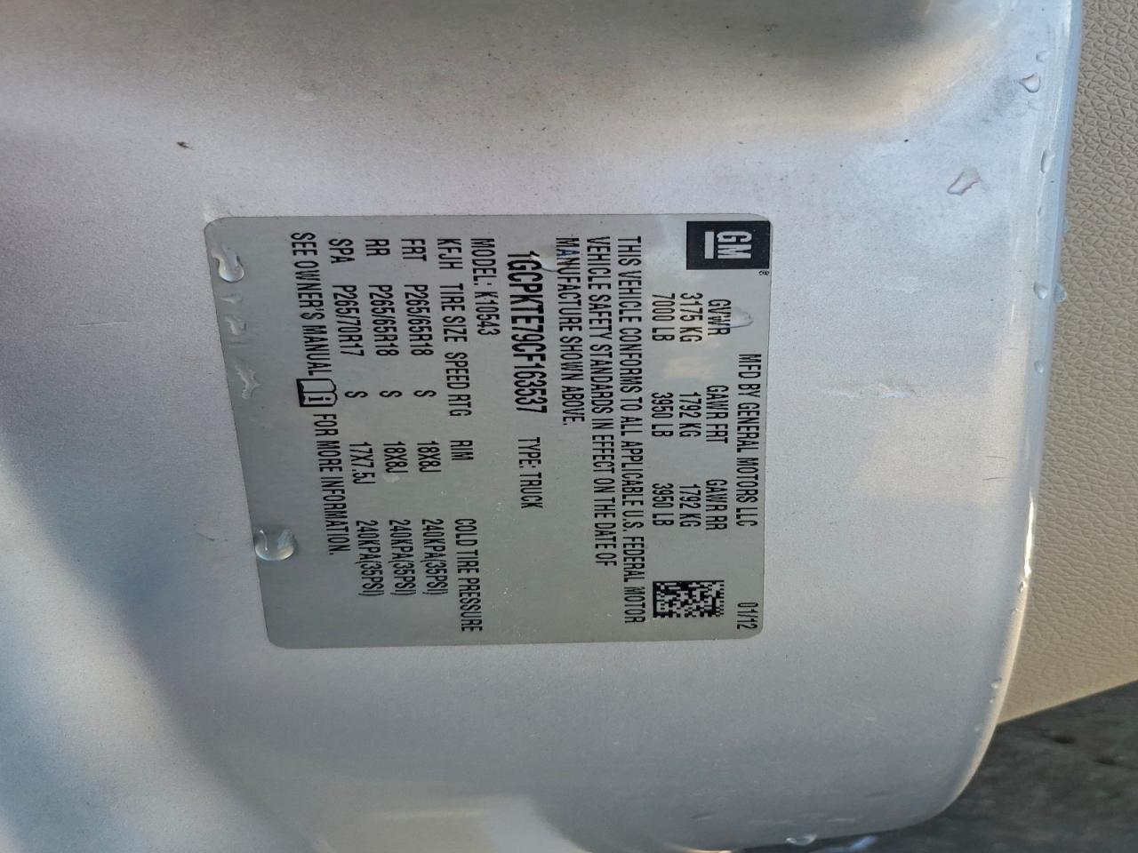 2012 Chevrolet Silverado K1500 LTZ