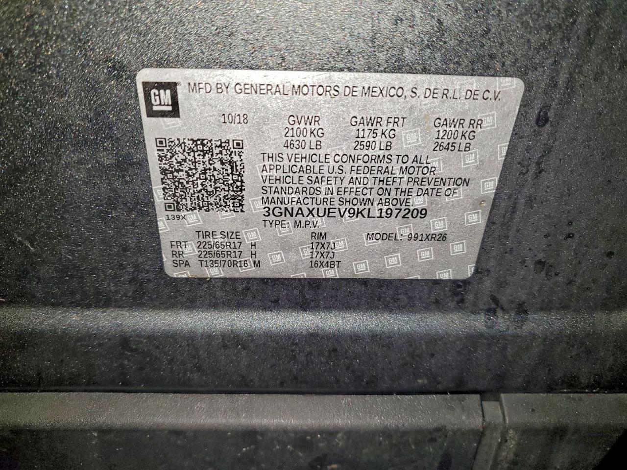 2019 Chevrolet Equinox lt