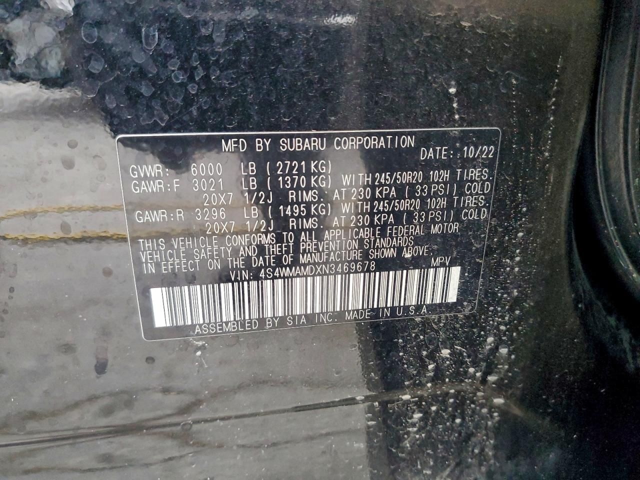 2022 Subaru Ascent Limited