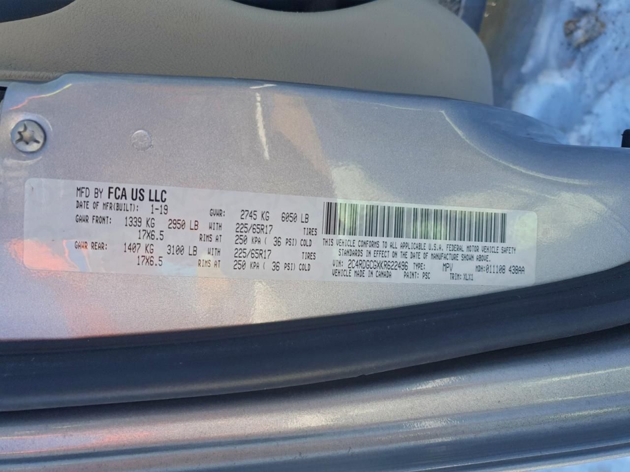 2019 Dodge Grand Caravan sxt