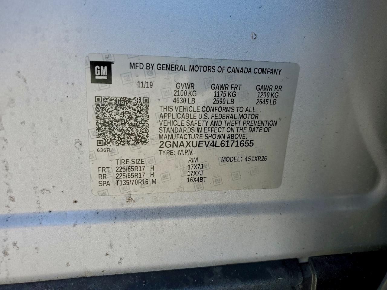 2020 Chevrolet Equinox lt