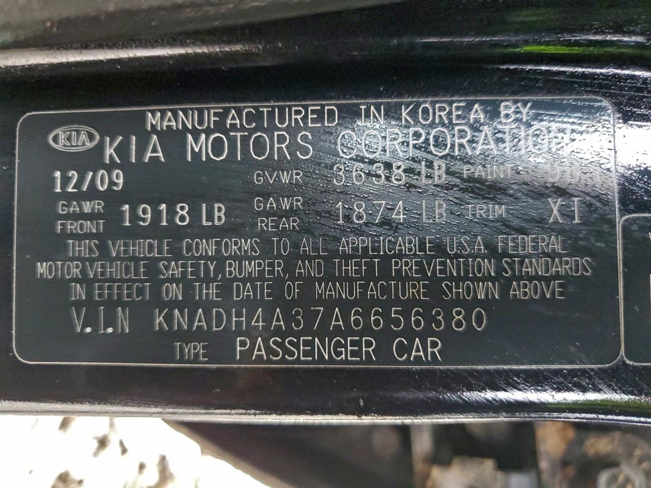2010 KIA Rio lx