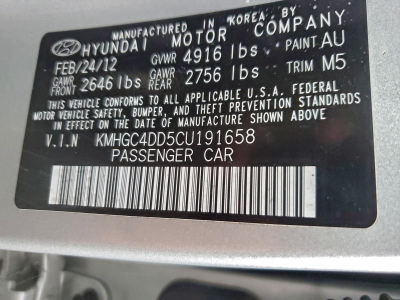 2012 Hyundai Genesis 3.8l