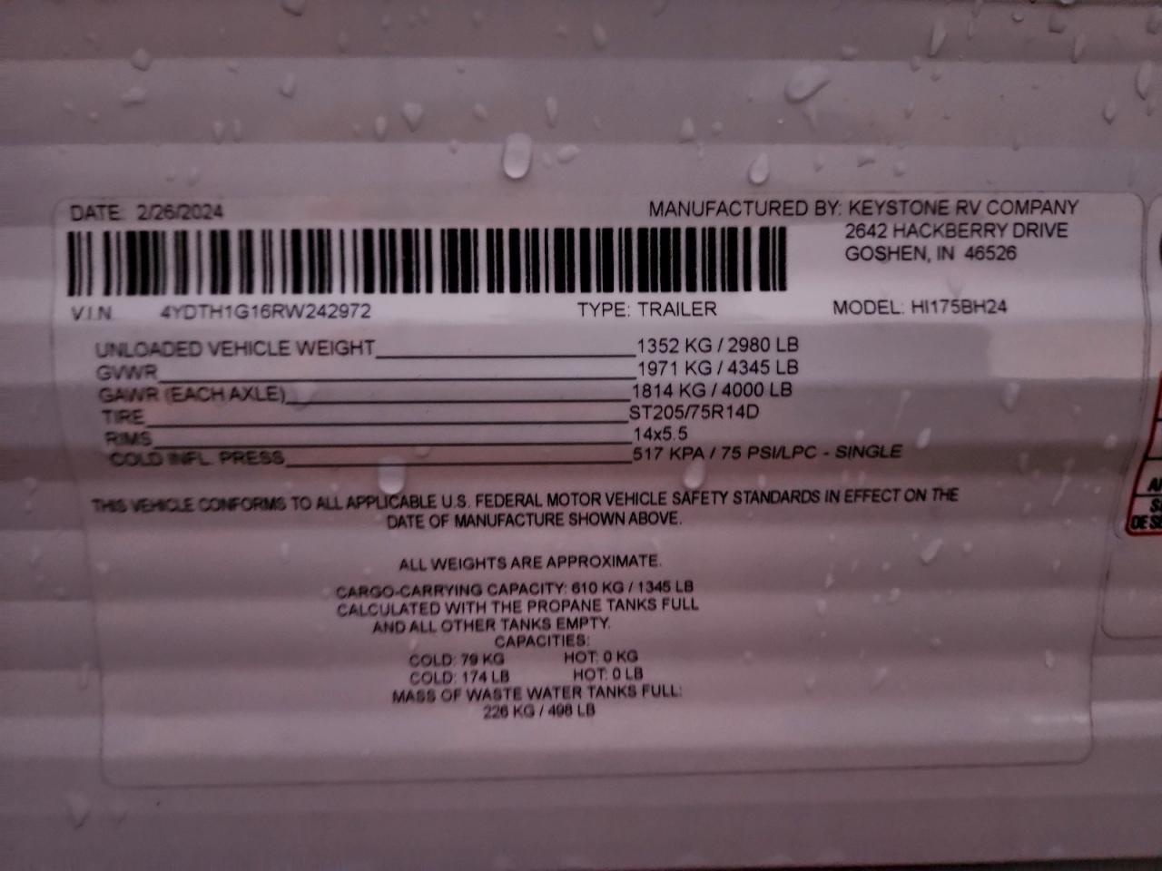 2024 Keystone Tone Hideout Camper