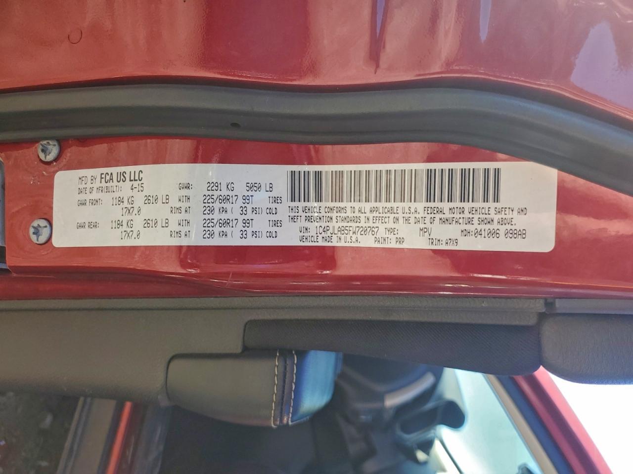 2015 Jeep Cherokee Sport