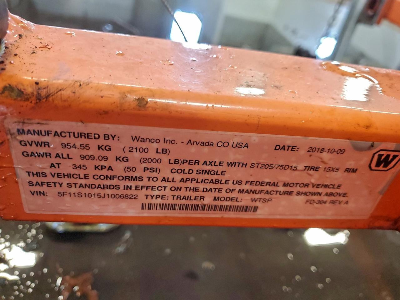 2018 Wanco Wtsp Arrow Board Trailer