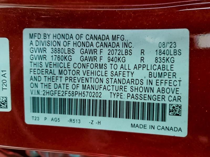 2023 Honda Civic Sport