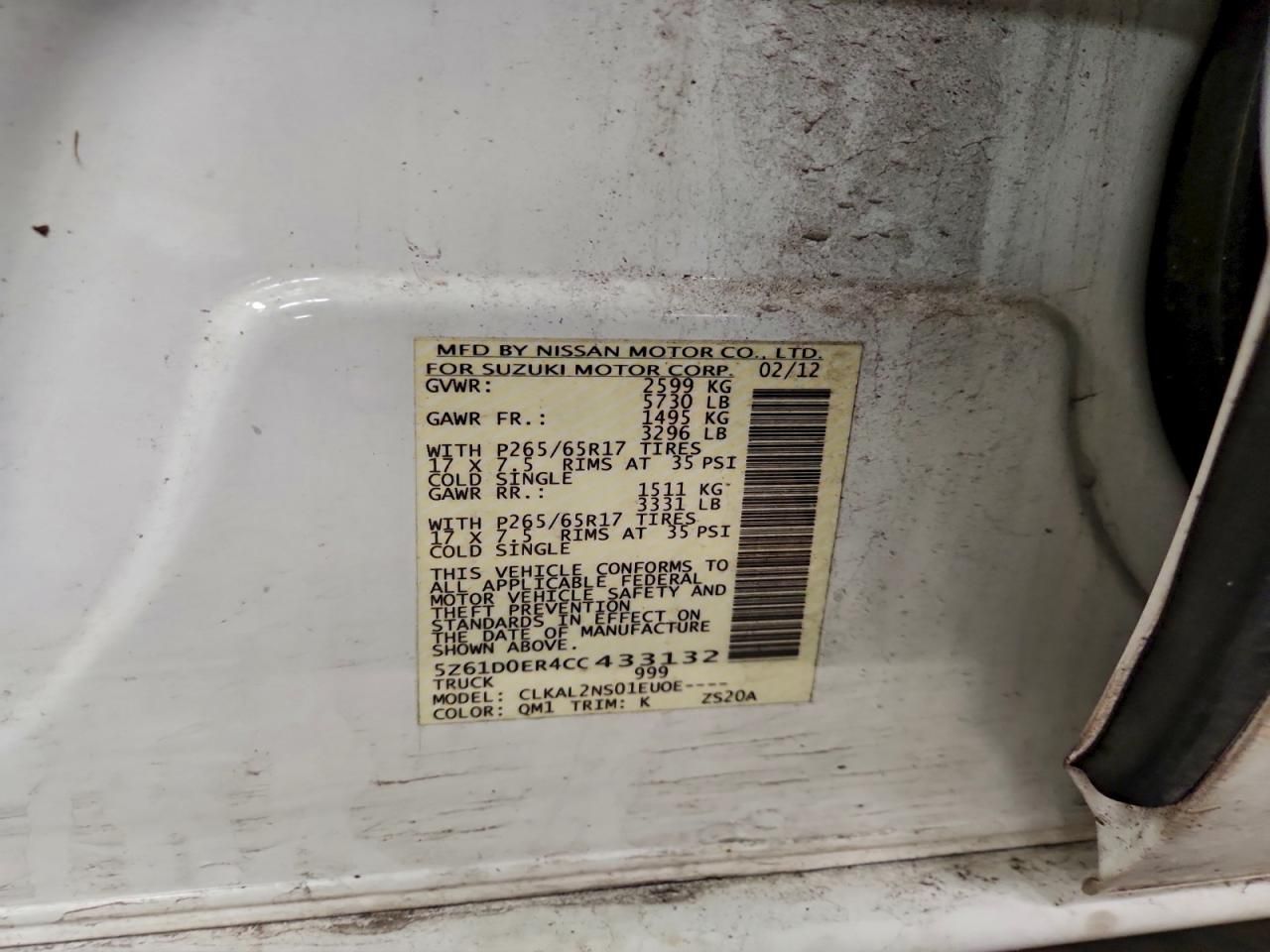 2012 Suzuki Equator Sport