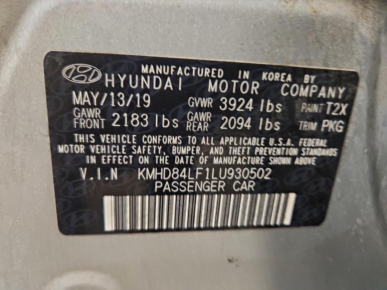 2020 Hyundai Elantra sel