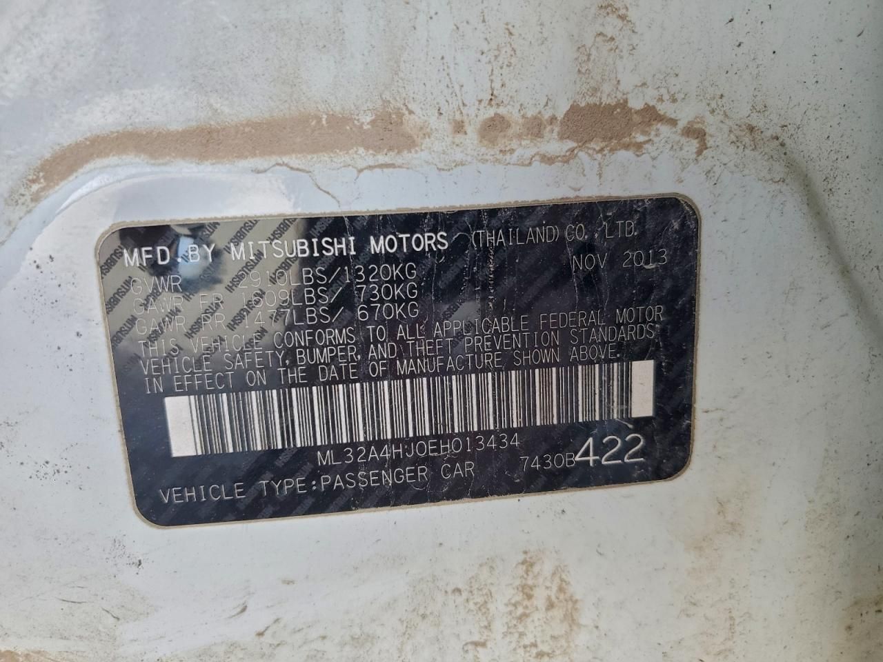 2014 Mitsubishi Mirage es