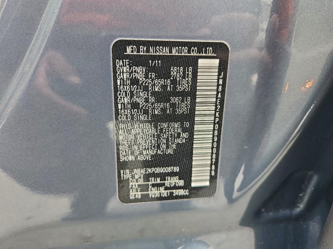 2011 Nissan Quest s