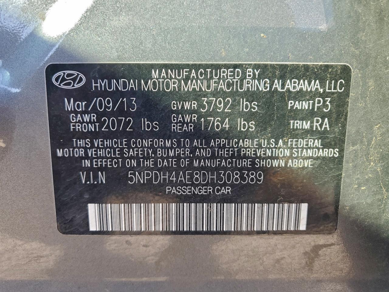 2013 Hyundai Elantra gls