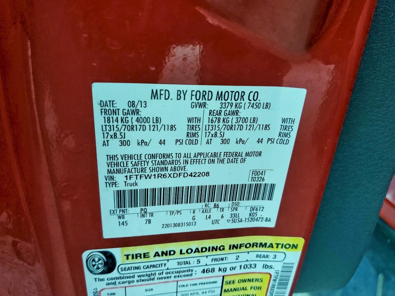 2013 Ford F150 SVT Raptor