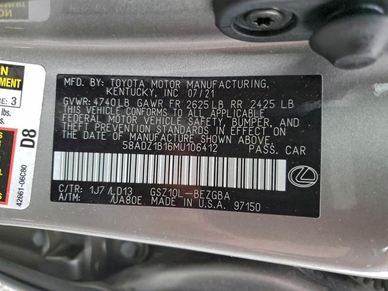 2021 Lexus Es 350