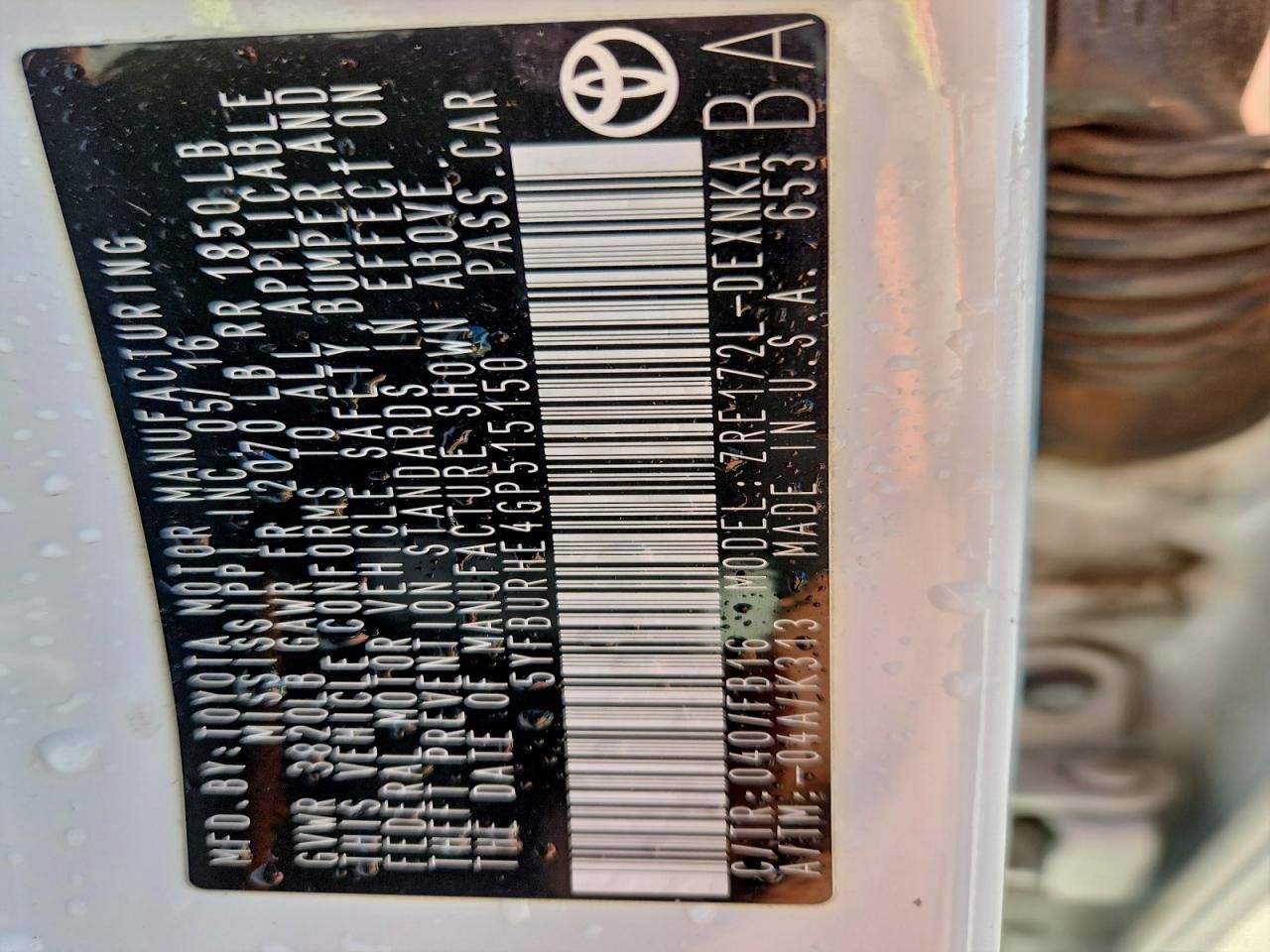 2016 Toyota Corolla l