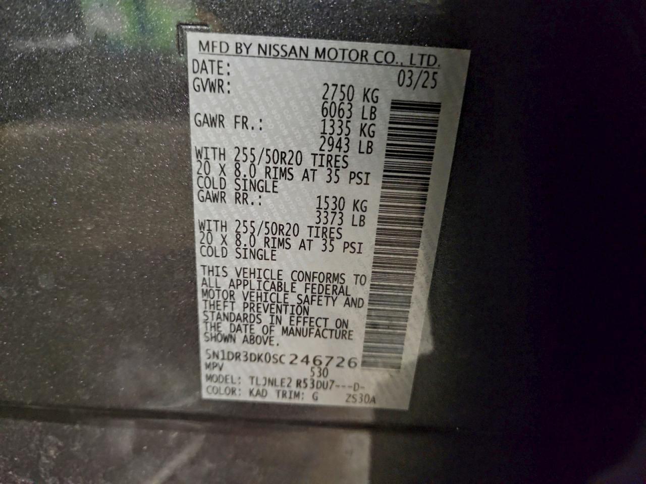 2025 Nissan Pathfinder Platinum