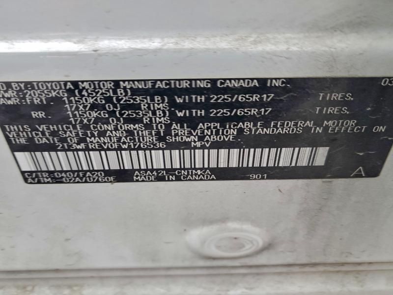 2015 Toyota Rav4 xle