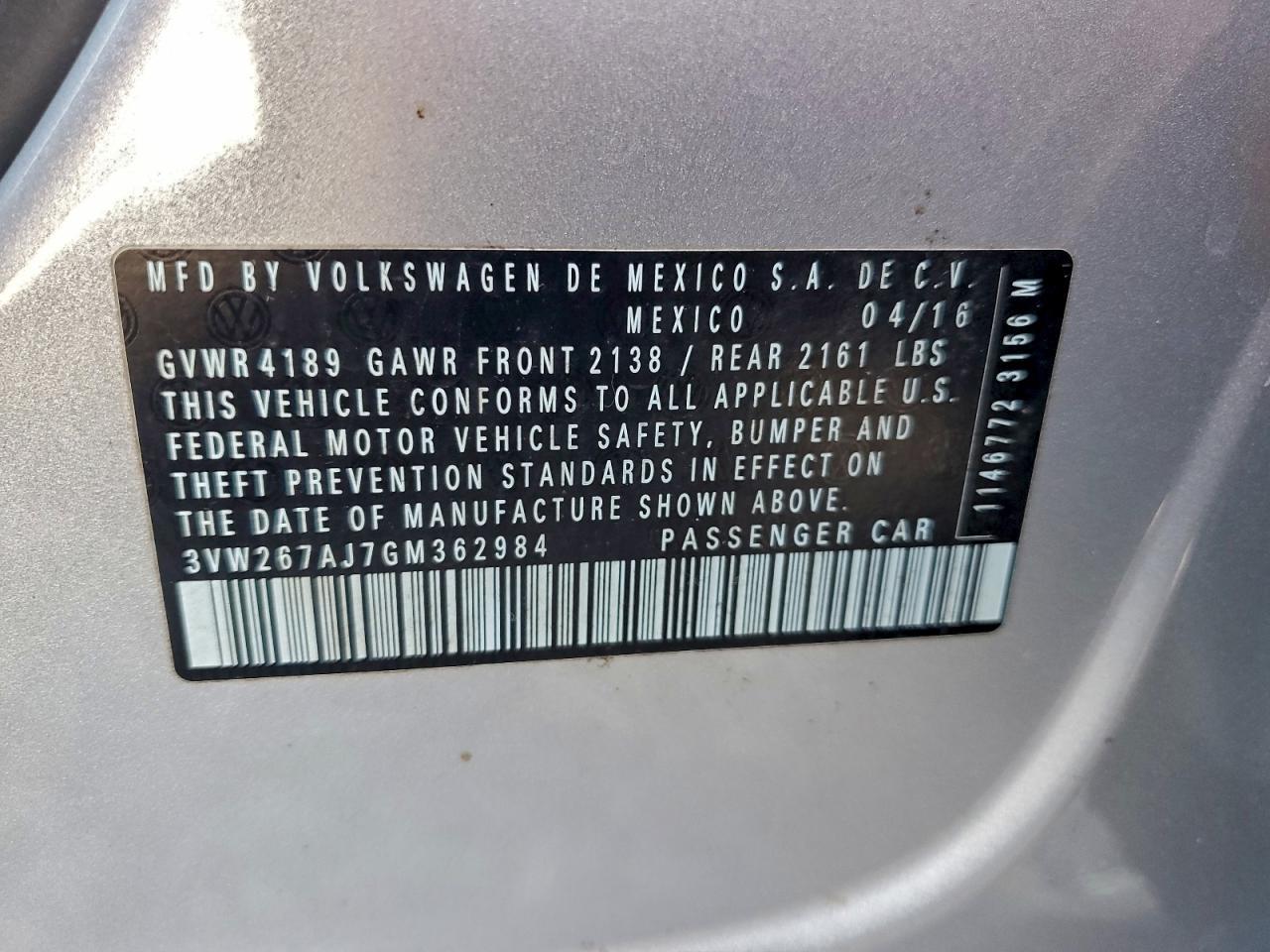 2016 Volkswagen Jetta s