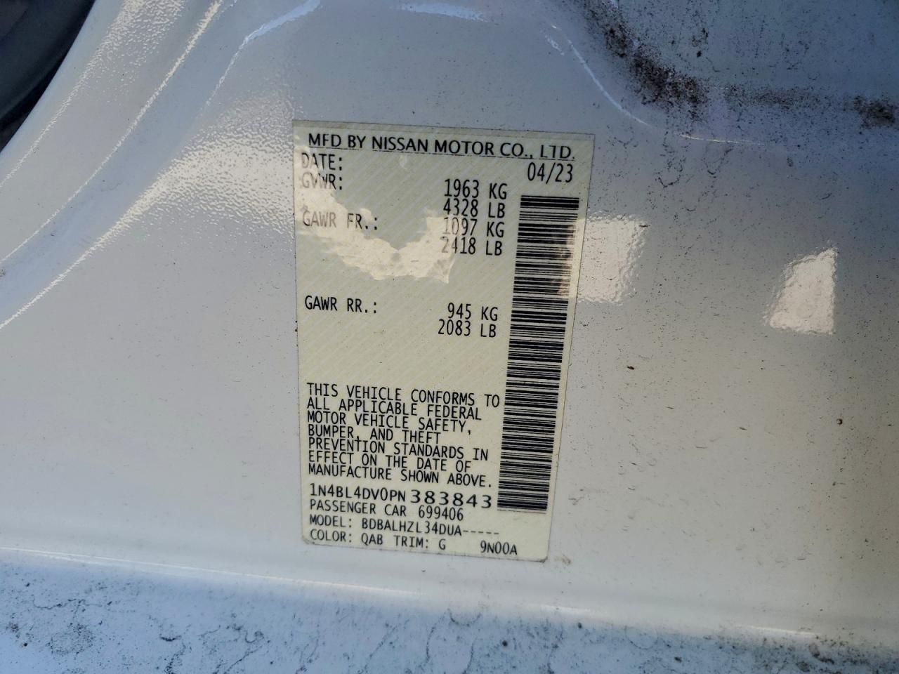 2023 Nissan Altima sv