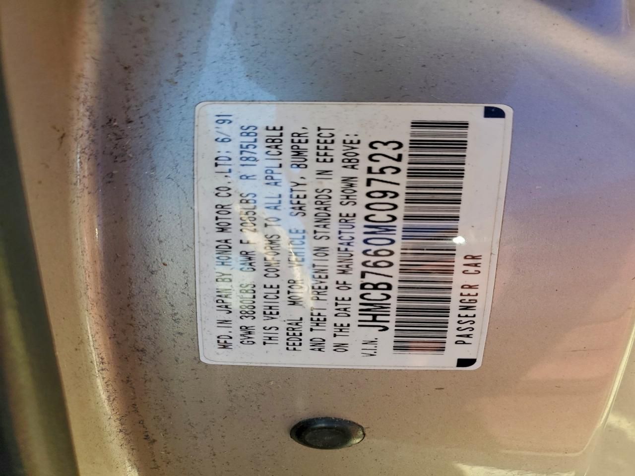 1991 Honda Accord ex