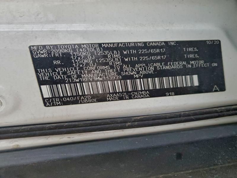 2021 Toyota Rav4 xle