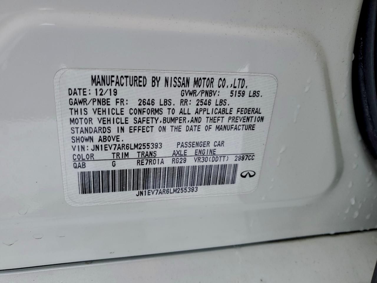 2020 Infiniti Q50 Pure